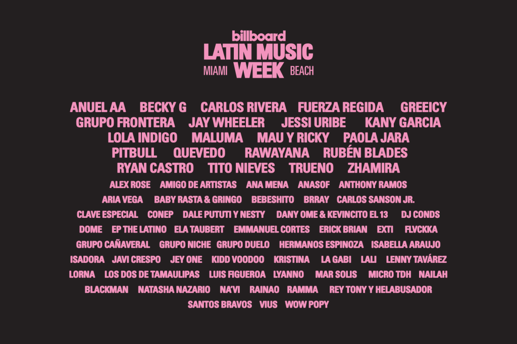 Billboard Latin Music Week 2026: Full Lineup